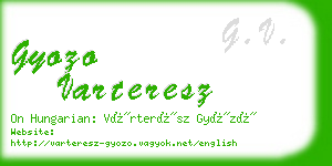 gyozo varteresz business card